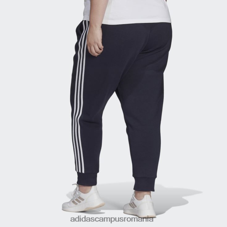 adidas campus romania pantaloni fleece cu 3 dungi (plus mărime) ink essentials femei cerneală/alb J266N223285
