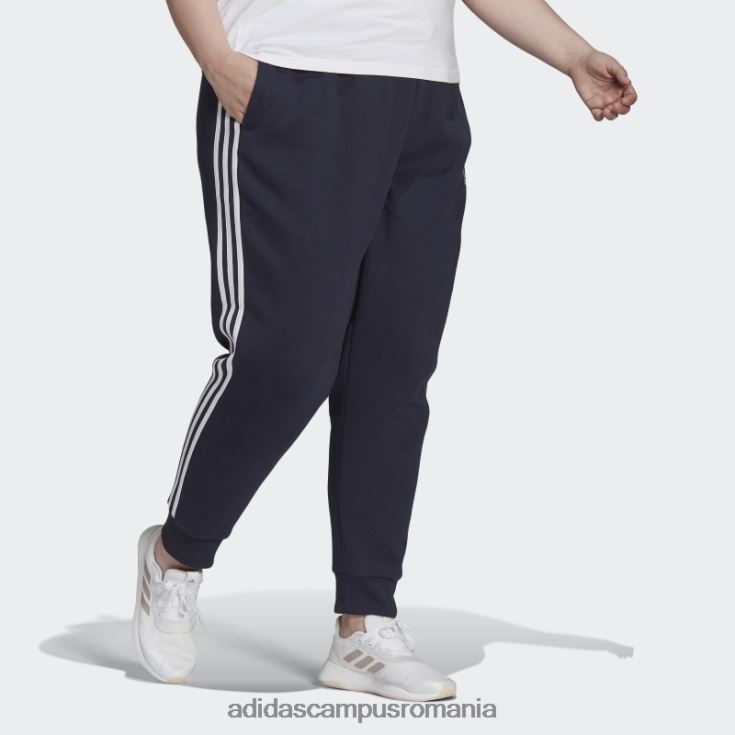 adidas campus romania pantaloni fleece cu 3 dungi (plus mărime) ink essentials femei cerneală/alb J266N223285