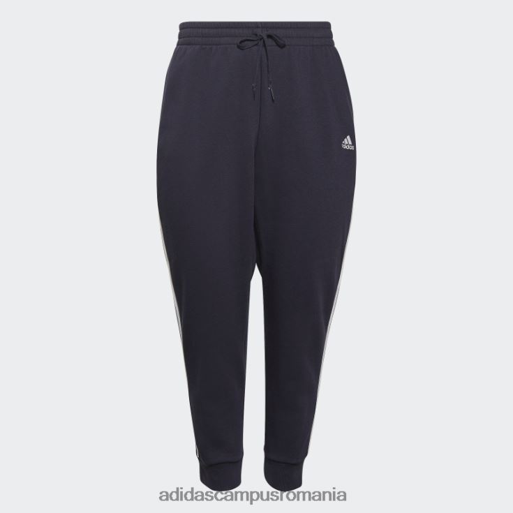 adidas campus romania pantaloni fleece cu 3 dungi (plus mărime) ink essentials femei cerneală/alb J266N223285