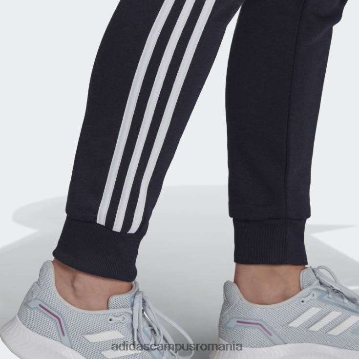 adidas campus romania pantaloni ink essentials fleece cu 3 dungi femei cerneală/alb J266N224005