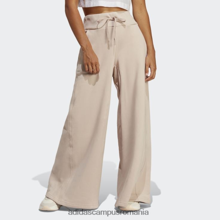 adidas campus romania pantaloni largi din fleece lounge taupe femei taupe J266N223968