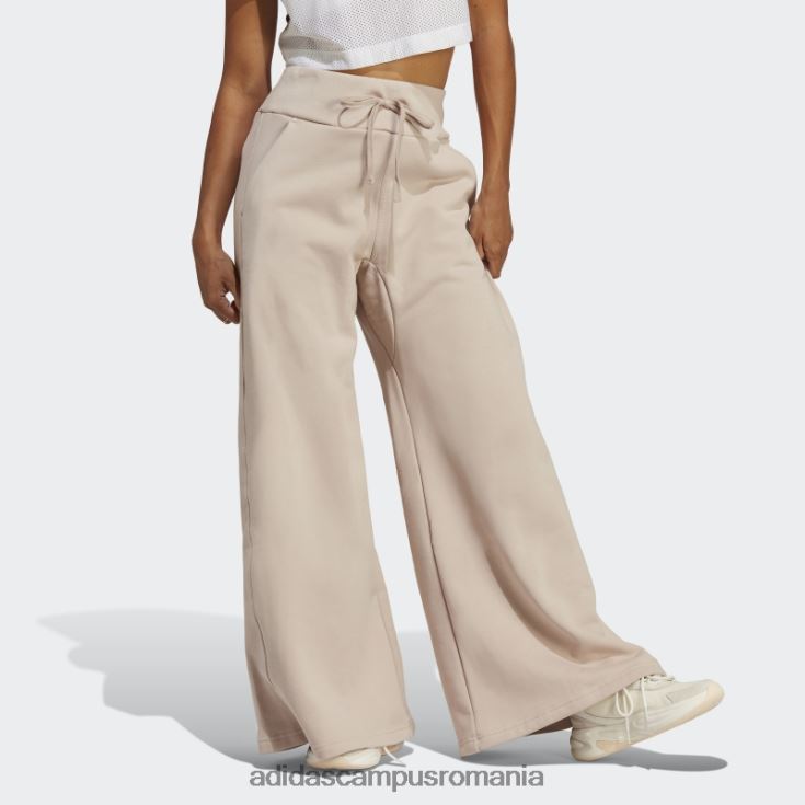 adidas campus romania pantaloni largi din fleece lounge taupe femei taupe J266N223968