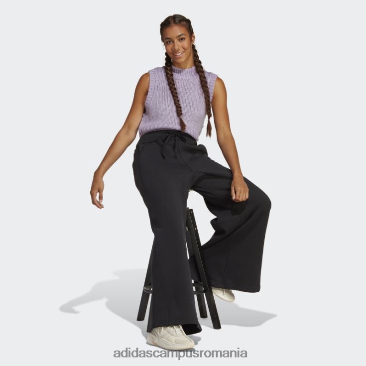 adidas campus romania pantaloni largi din lână lounge negru adidas femei negru J266N223985