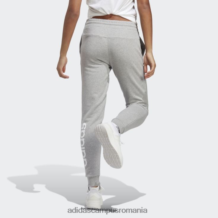 adidas campus romania pantaloni liniari French Terry cu manșete, gri mediu, essentials femei gri mediu/alb J266N223849