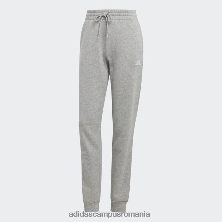 adidas campus romania pantaloni liniari French Terry cu manșete, gri mediu, essentials femei gri mediu/alb J266N223849