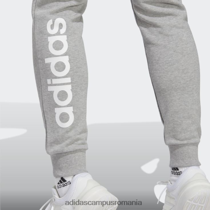 adidas campus romania pantaloni liniari French Terry cu manșete, gri mediu, essentials femei gri mediu/alb J266N223849