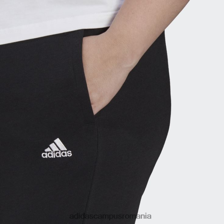 adidas campus romania pantaloni negri cu logo-ul French Terry (mărime plus) femei alb negru J266N223363