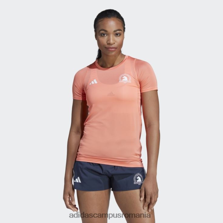 adidas campus romania Boston Marathon 2023 tricou cu imprimeu integral coral adidas femei coral J266N210152