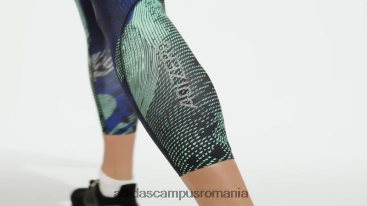 adidas campus romania Leggings 7/8 cu imprimeu pentru alergare adizero albastru femei negru/albastru J266N217332