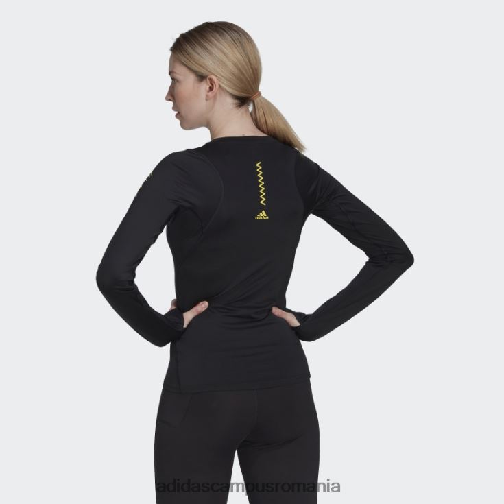 adidas campus romania Tricou cu mânecă lungă cu deșeuri din plastic la capătul negru femei negru J266N22879