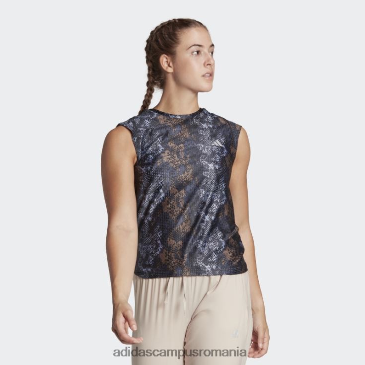 adidas campus romania Tricou pentru alergare rapidă, realizat cu cerneală de plastic Parley Ocean femei cerneala neagra J266N29520