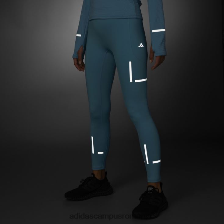 adidas campus romania albastru cu impact rapid reflectă noaptea colanți de alergare de lungime completă x-city femei albastru J266N217152
