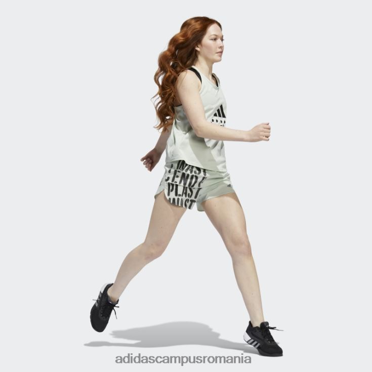 adidas campus romania alergați rapid pantaloni scurți de alergare cu slip interior verde fierbinte femei verde J266N22689