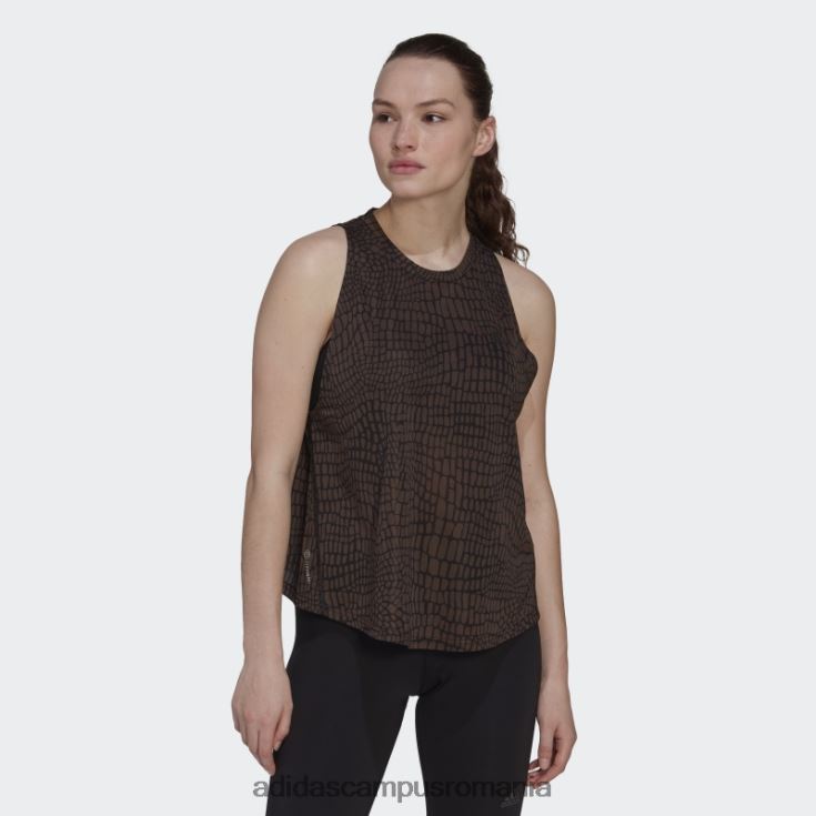adidas campus romania alerga pictograme imprimeu crocodil alergare maiou negru femei negru J266N22743