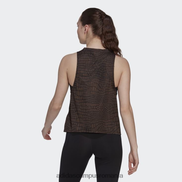 adidas campus romania alerga pictograme imprimeu crocodil alergare maiou negru femei negru J266N22743