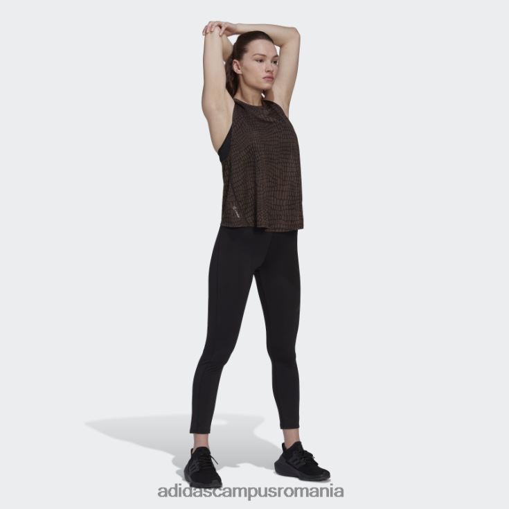 adidas campus romania alerga pictograme imprimeu crocodil alergare maiou negru femei negru J266N22743