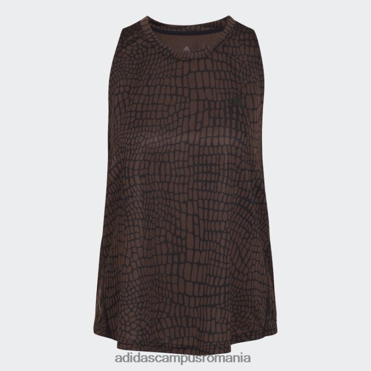 adidas campus romania alerga pictograme imprimeu crocodil alergare maiou negru femei negru J266N22743