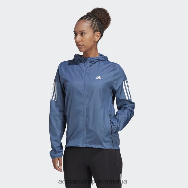 adidas campus romania deține runda cu glugă alergare windbreaker oțel moda femei oţel J266N210254