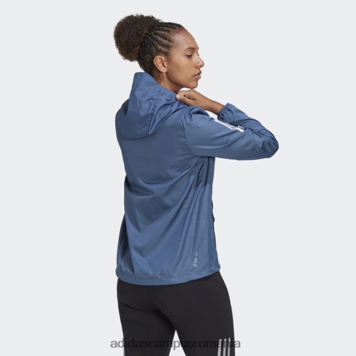 adidas campus romania deține runda cu glugă alergare windbreaker oțel moda femei oţel J266N210254