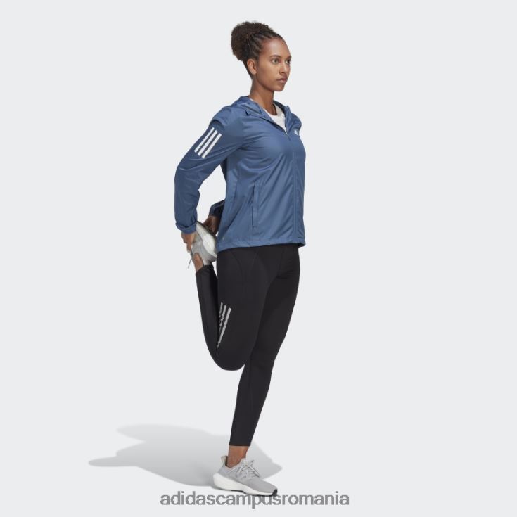 adidas campus romania deține runda cu glugă alergare windbreaker oțel moda femei oţel J266N210254