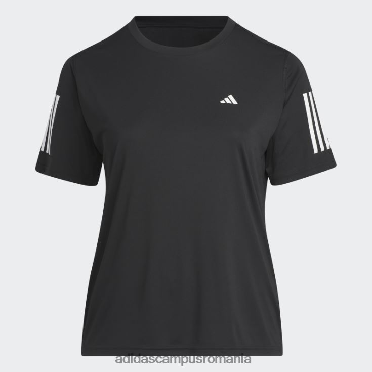 adidas campus romania deține tricou-ul de alergare (plus mărime) negru femei negru J266N22275