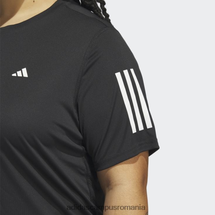 adidas campus romania deține tricou-ul de alergare (plus mărime) negru femei negru J266N22275
