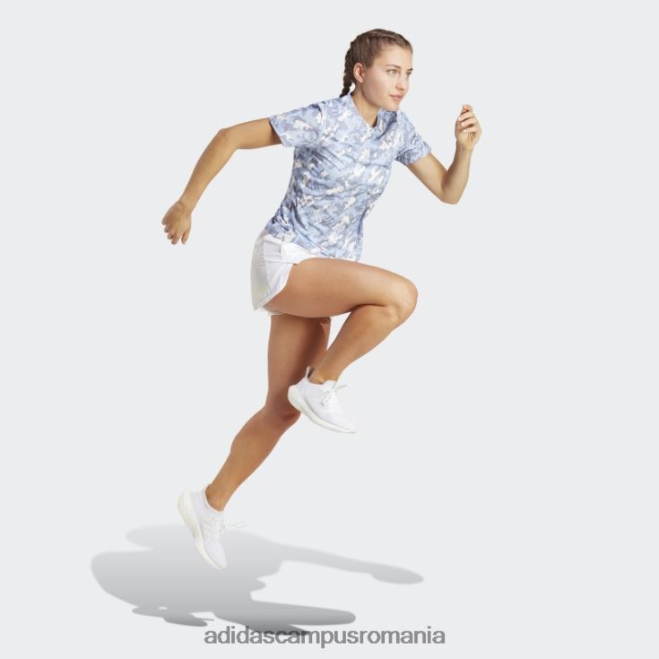 adidas campus romania deține tricoul de alergare camo run albastru zori femei zori albastre J266N216855
