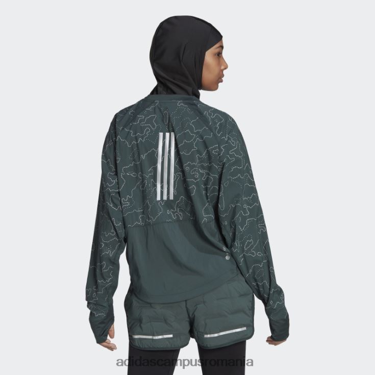 adidas campus romania geaca verde x-city running crewneck femei verde J266N210744