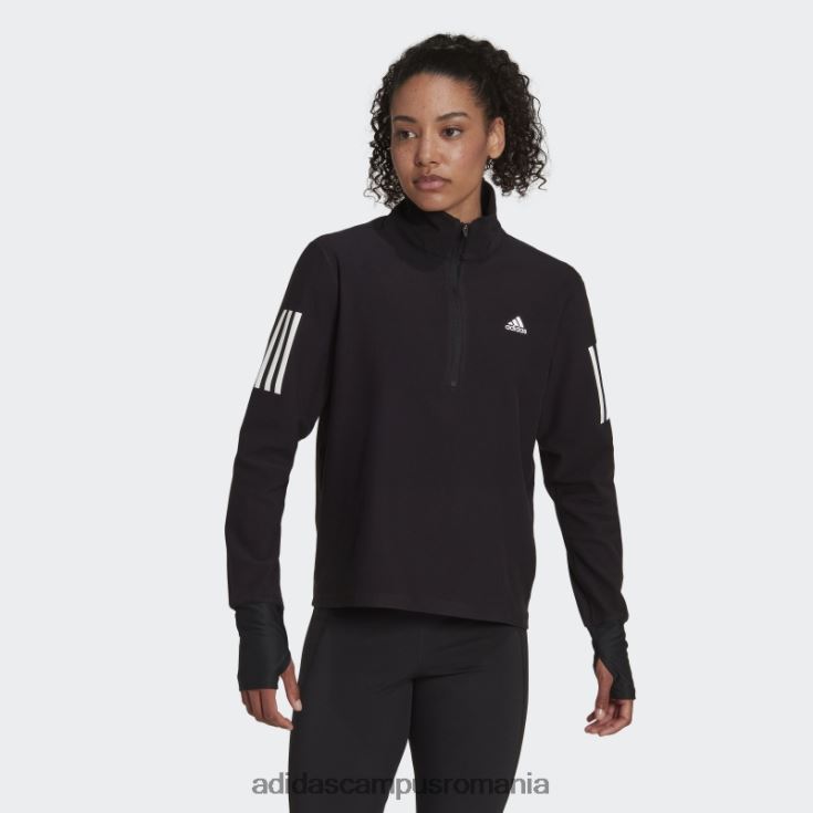 adidas campus romania hanorac negru de alergare cu fermoar 1/2 femei negru J266N29646