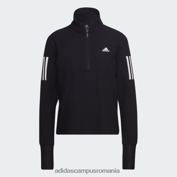 adidas campus romania hanorac negru de alergare cu fermoar 1/2 femei negru J266N29646
