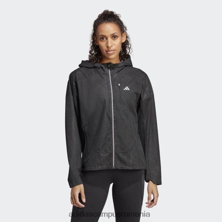 adidas campus romania jachetă neagră de alergare adizero femei negru J266N217314