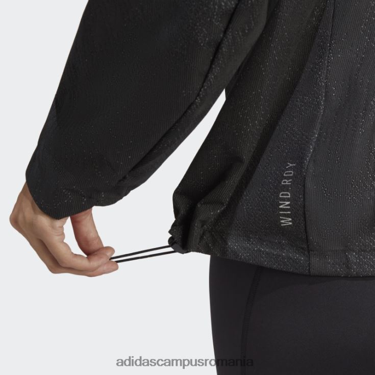adidas campus romania jachetă neagră de alergare adizero femei negru J266N217314