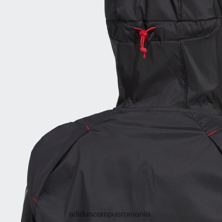 adidas campus romania jachetă neagră de alergare rapidă femei negru J266N217236