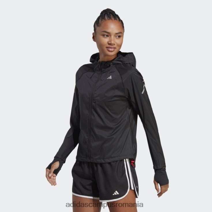 adidas campus romania jacheta de alergare rapida neagra femei negru J266N22293