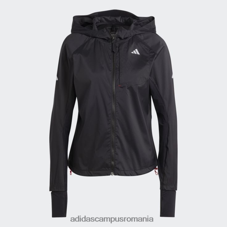 adidas campus romania jacheta de alergare rapida neagra femei negru J266N22293