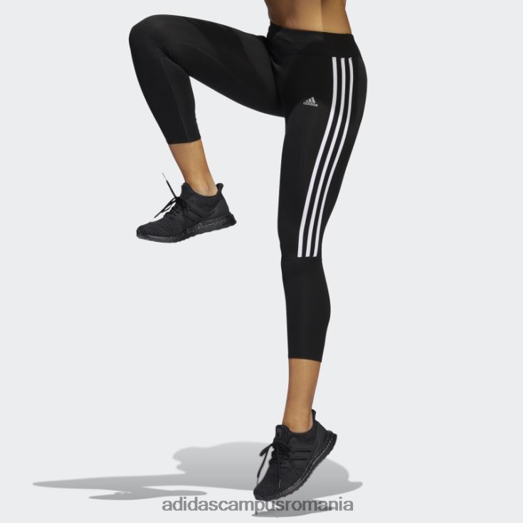 adidas campus romania leggings de alergare cu 3 dungi negre femei alb negru J266N217515