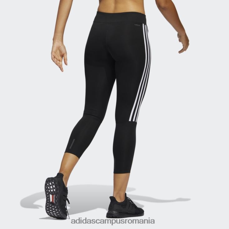 adidas campus romania leggings de alergare cu 3 dungi negre femei alb negru J266N217515