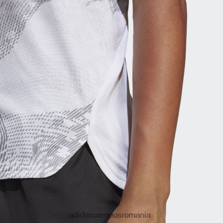 adidas campus romania maiou alb de alergare adizero femei alb/gri liniuță J266N29761