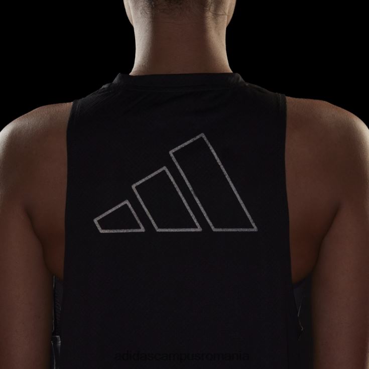 adidas campus romania maiou cu 3 bare pictograme alergare negre femei negru J266N23689
