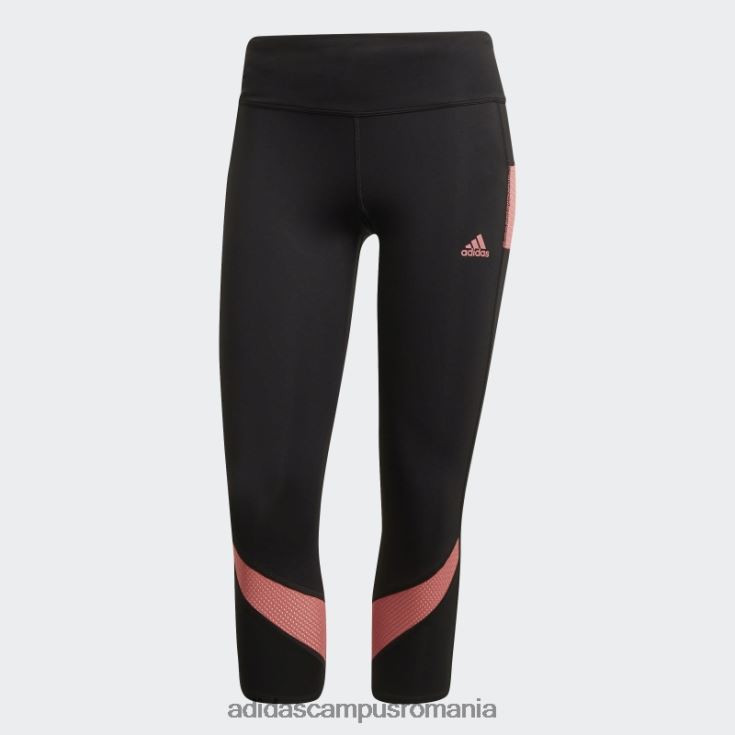 adidas campus romania negru deține a alerga 3/4 jambiere femei trandafir negru/cețos J266N217518