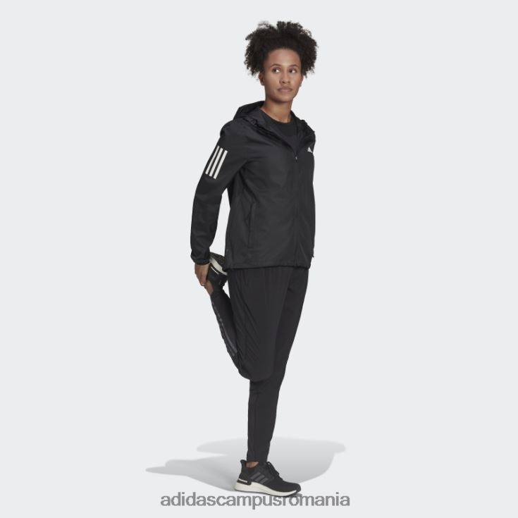 adidas campus romania negru deține vânt cu glugă pentru alergare femei negru J266N216847