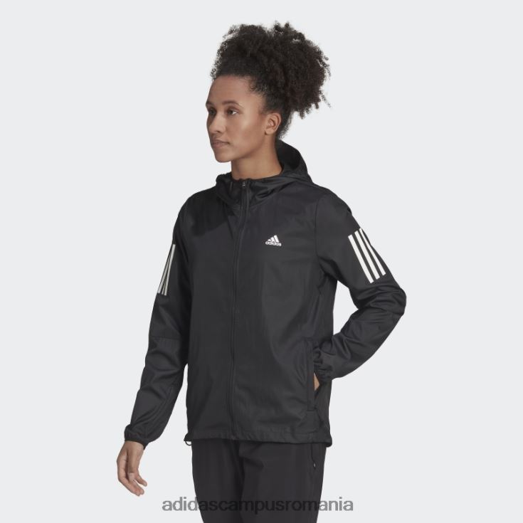 adidas campus romania negru deține vânt cu glugă pentru alergare femei negru J266N29850