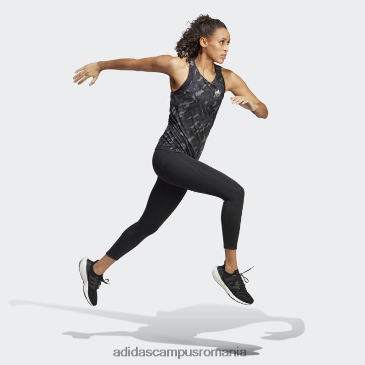 adidas campus romania negru propriul run camo maiou de alergare femei negru J266N29791