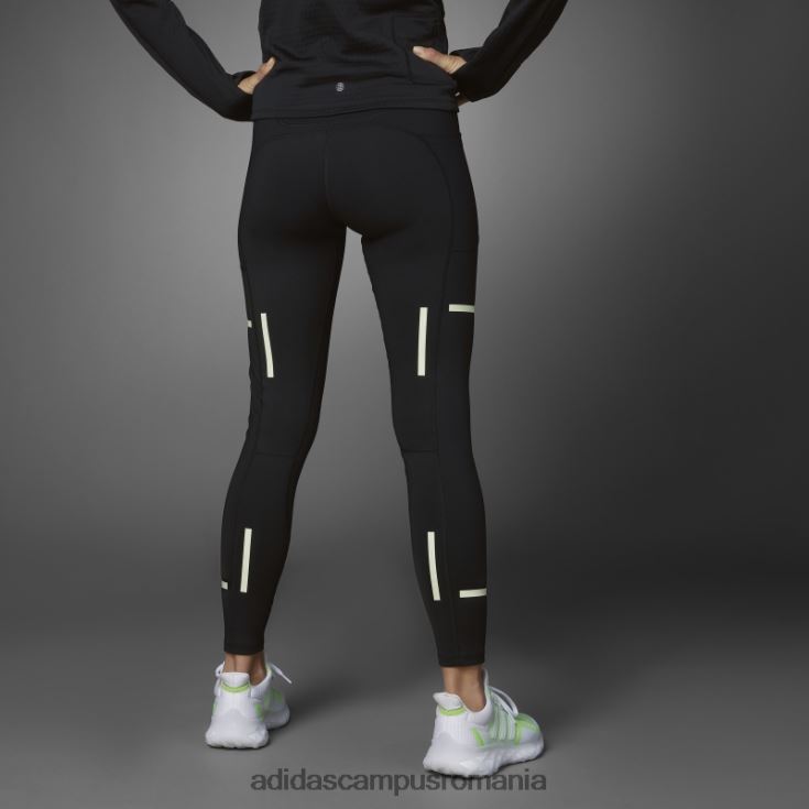 adidas campus romania negru, rapid impact reflectă noaptea x-city jambiere de alergare lungi femei negru J266N29017