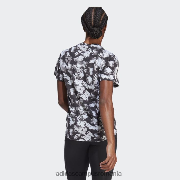 adidas campus romania own the run cooler summer running tee grey femei gri/negru J266N29631