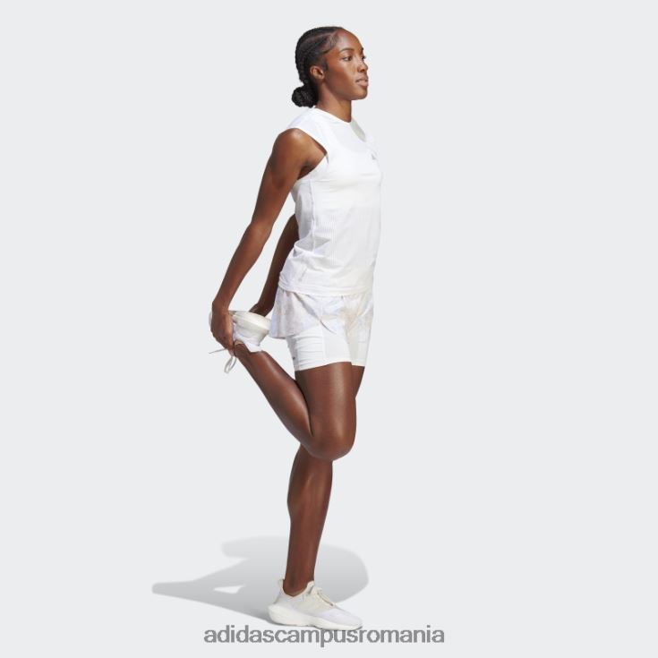 adidas campus romania pantaloni scurți 2-în-1 albi alergați rapid femei alb/aluminiu J266N217008