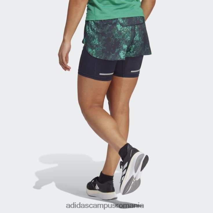 adidas campus romania pantaloni scurți 2-în-1, negru, alergați rapid adidas femei negru/verde/verde curte J266N216899