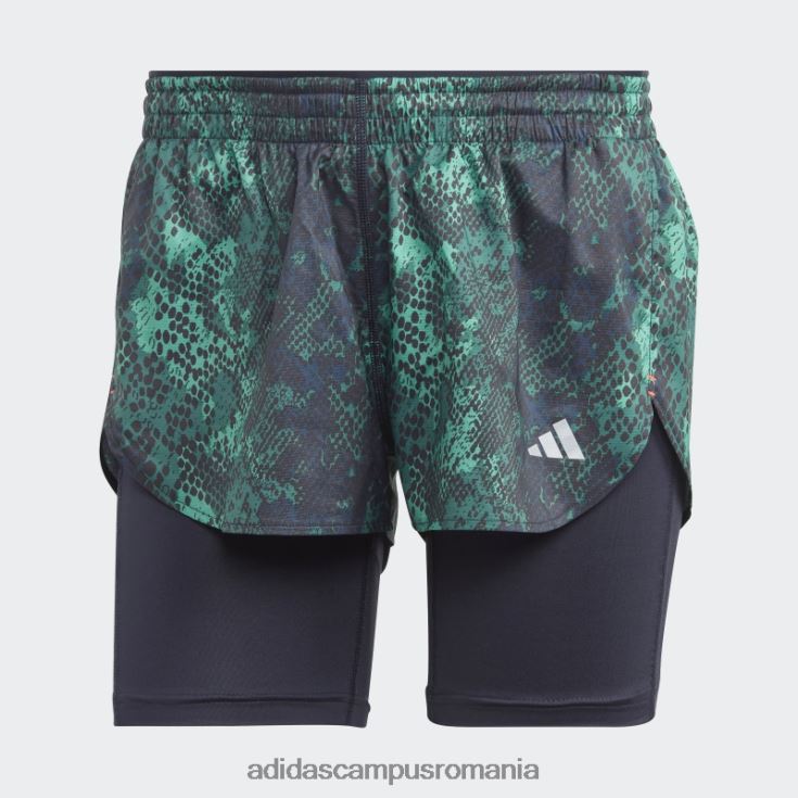adidas campus romania pantaloni scurți 2-în-1, negru, alergați rapid adidas femei negru/verde/verde curte J266N216899
