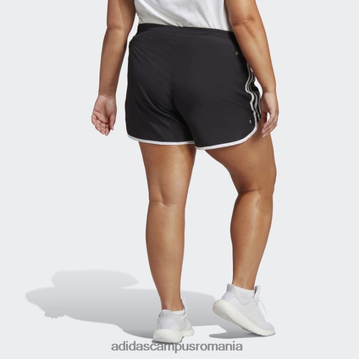 adidas campus romania pantaloni scurți de alergare maraton 20 (mărime plus) negri femei alb negru J266N22473