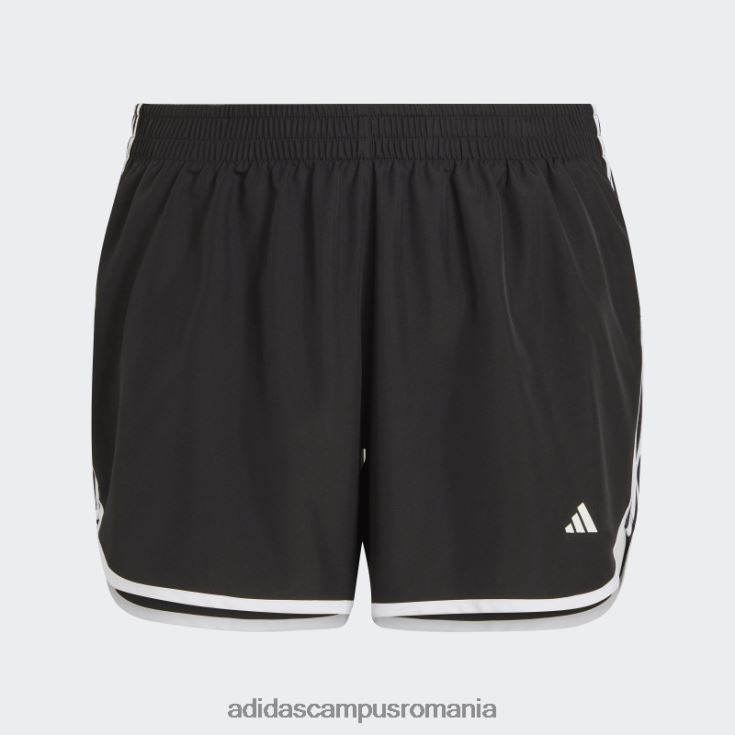 adidas campus romania pantaloni scurți de alergare maraton 20 (mărime plus) negri femei alb negru J266N22473